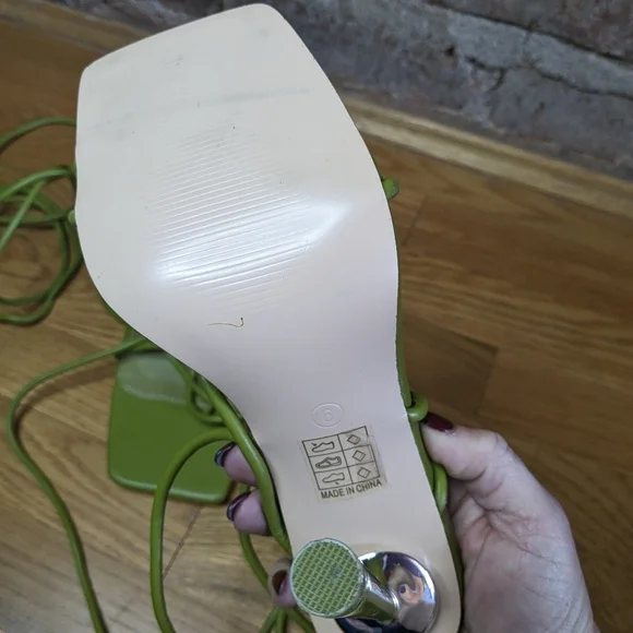 Public Desire Size 6 Olive Green Strappy Heeled Sandals - Picture 7 of 7